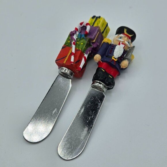 Christmas cheese spreader knife, Christmas butter knife 2 pcs - Picture 2 of 8